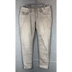 Vigoss The Chelsea Skinny Jeans Womens 11/12 Embroidered Pockets Stretch Denim